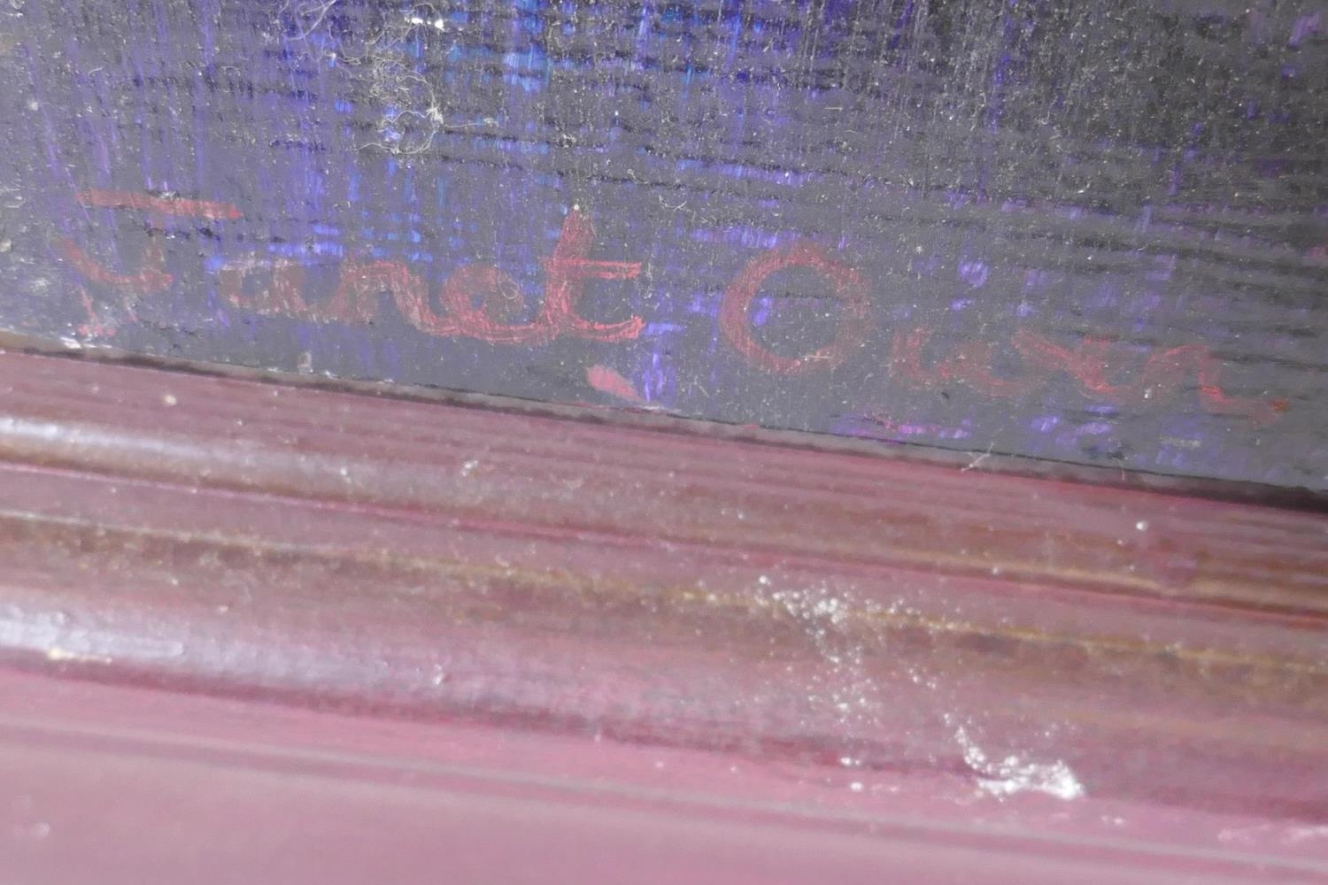 Artwork by Janet Owen, A Face in the Crowd, Made of Oil On Board