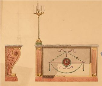 Project for a candelabra console - Charles Percier
