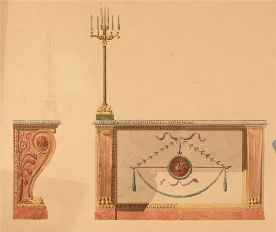 Project for a candelabra console