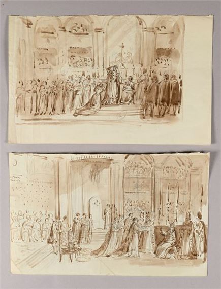 The Coronation and The Papal Benediction by Pierre-François-Léonard Fontaine