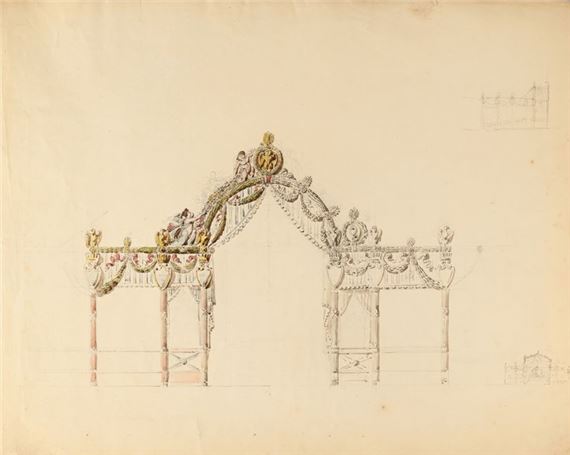 Design for the imperial rostrum at the May Field Assembly on June 1, 1815 by Pierre-François-Léonard Fontaine, June 1, 1815