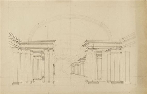Project for the caryatid gallery at the Louvre by Pierre-François-Léonard Fontaine