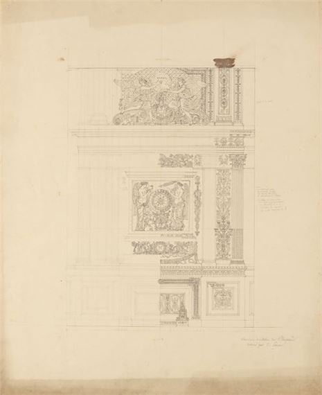 Fireplace in the Emperor's Great Cabinet at the Tuileries Palace