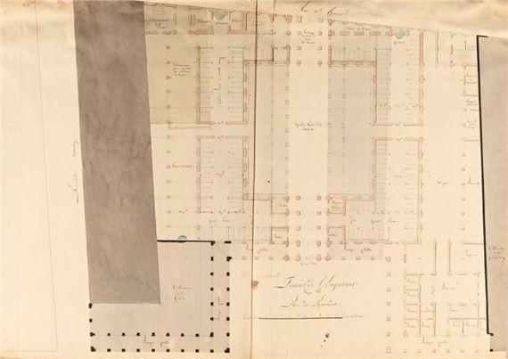 Plans for the Emperor's small stables: Grande cour des écuries and Cour des écuries place des Pyramides
