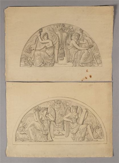 Pediments with allegories of Abundance and Peace ("Aboukir", "Pyramides by Pierre-François-Léonard Fontaine