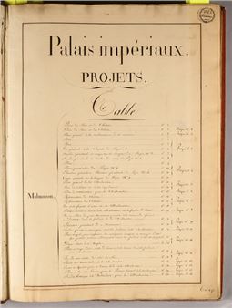 Imperial palaces. Projects - Charles Percier