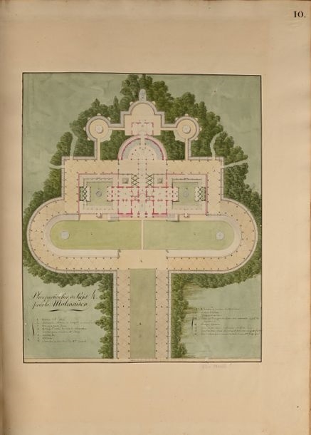Artwork by Charles Percier, Imperial palaces. Projects, Made of Pen And Black Ink, Gray And Brown Washes, Watercolor And Black Stone