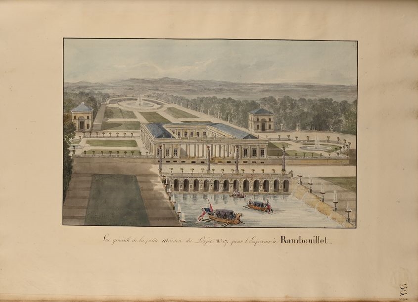 Artwork by Charles Percier, Imperial palaces. Projects, Made of Pen And Black Ink, Gray And Brown Washes, Watercolor And Black Stone