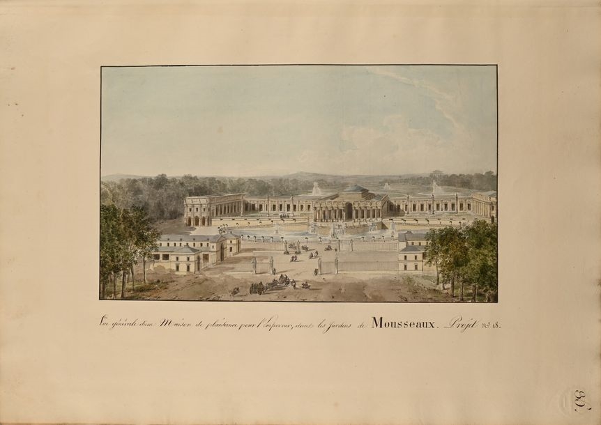 Artwork by Charles Percier, Imperial palaces. Projects, Made of Pen And Black Ink, Gray And Brown Washes, Watercolor And Black Stone