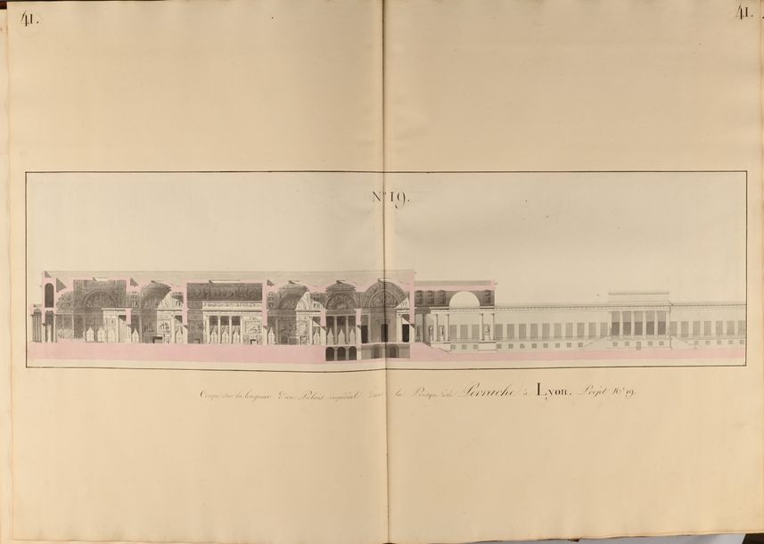 Artwork by Charles Percier, Imperial palaces. Projects, Made of Pen And Black Ink, Gray And Brown Washes, Watercolor And Black Stone