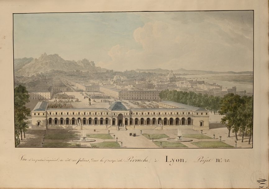 Artwork by Charles Percier, Imperial palaces. Projects, Made of Pen And Black Ink, Gray And Brown Washes, Watercolor And Black Stone