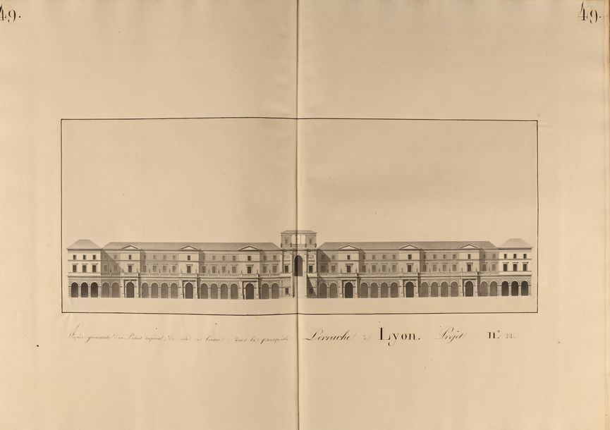 Artwork by Charles Percier, Imperial palaces. Projects, Made of Pen And Black Ink, Gray And Brown Washes, Watercolor And Black Stone