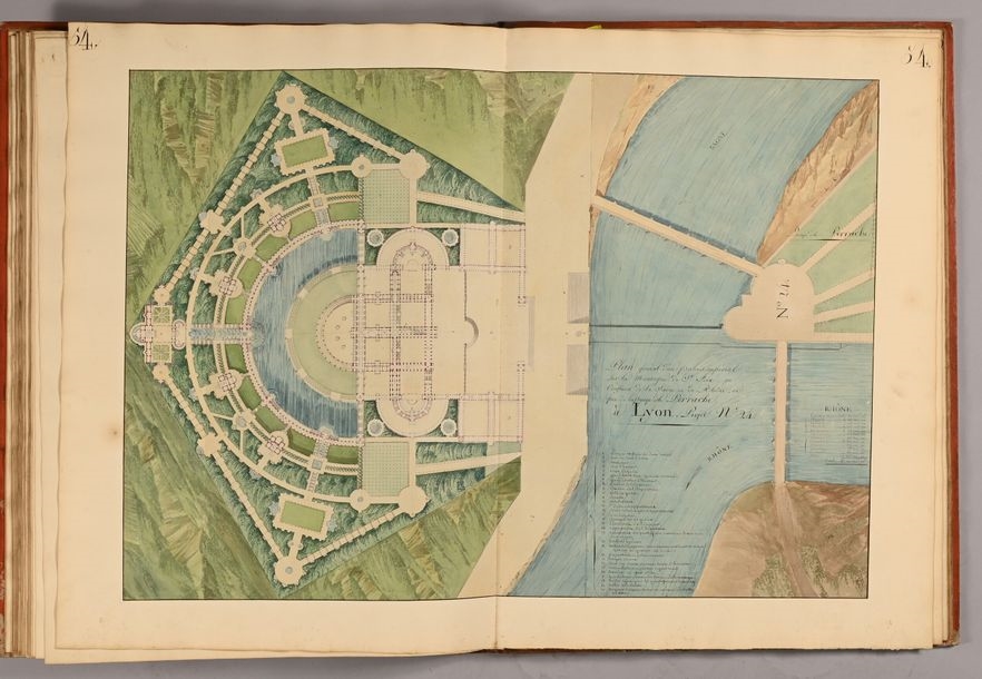 Artwork by Charles Percier, Imperial palaces. Projects, Made of Pen And Black Ink, Gray And Brown Washes, Watercolor And Black Stone