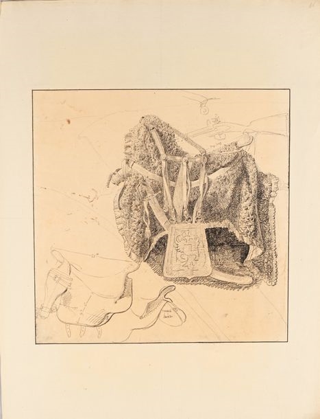 Artwork by Charles Percier, Set designs for the Arc du Carrousel, Made of Pierre Noire, Pen And Black, Gray And Brown Ink, Black, Gray And Brown Wash, Some On Tracing Paper