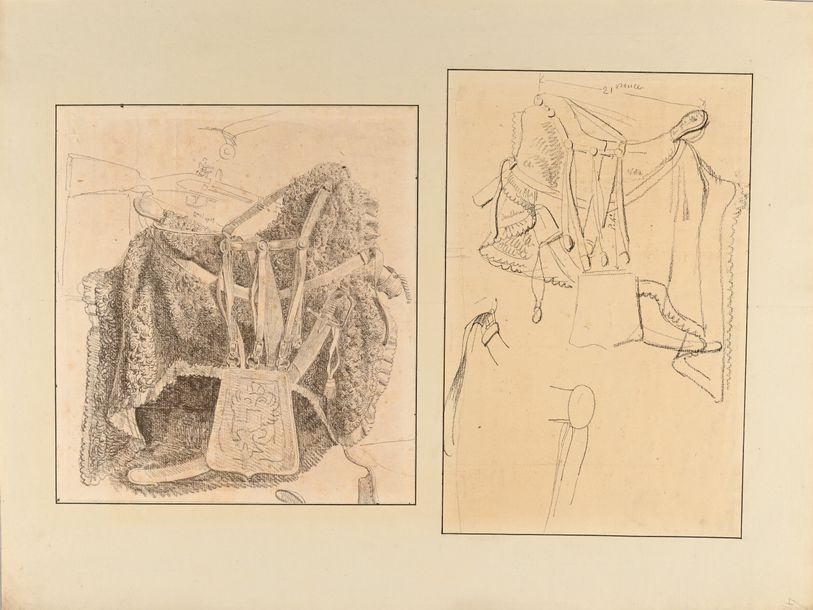 Artwork by Charles Percier, Set designs for the Arc du Carrousel, Made of Pierre Noire, Pen And Black, Gray And Brown Ink, Black, Gray And Brown Wash, Some On Tracing Paper