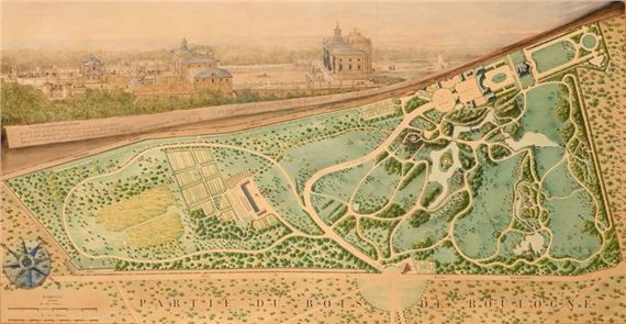 Project for a hunting rendezvous in the Bois de Vincennes for King Charles X