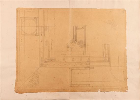 Decorating the voussoirs of the grand staircase of the museum, landing of the grand salon of the Louvre