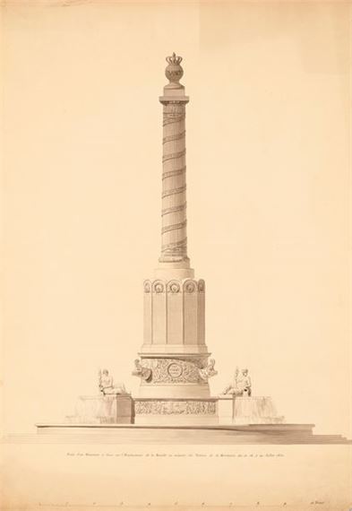 Project for a monument in memory of the victims of the 1830 revolution by Pierre-François-Léonard Fontaine
