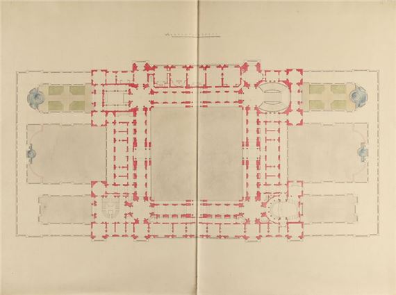 Ground- and first-floor plans for a proposed residence for Count Stanislaw Kostka Zamoysji