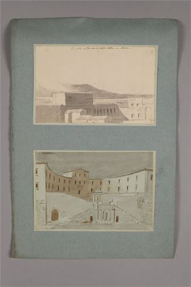 Porte Majeure and Porte Nerva in Rome, View of a Staircase in Palestrina by Pierre-François-Léonard Fontaine