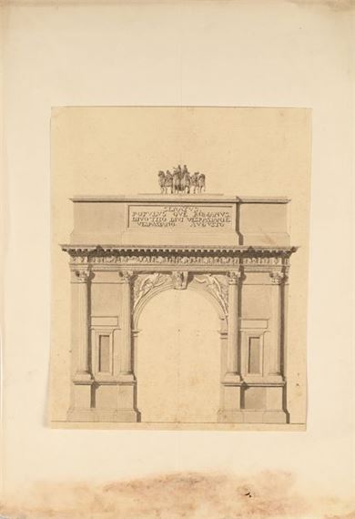 Graphic restoration of the Arch of Titus by Charles Percier