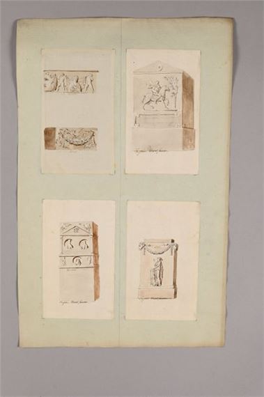 Study of two friezes from the Villa Ludovisi and three monuments from the work of Father Bernard de Montfaucon by Pierre-François-Léonard Fontaine