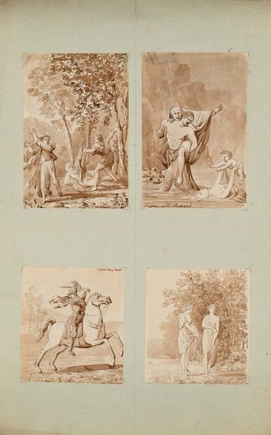Artwork by Pierre-François-Léonard Fontaine, Revivals of paintings by masters based on Charles Landon's Annales du musée, Made of Pen And Black, Gray And Brown Ink, Gray And Brown Wash Over Black Stone Lines