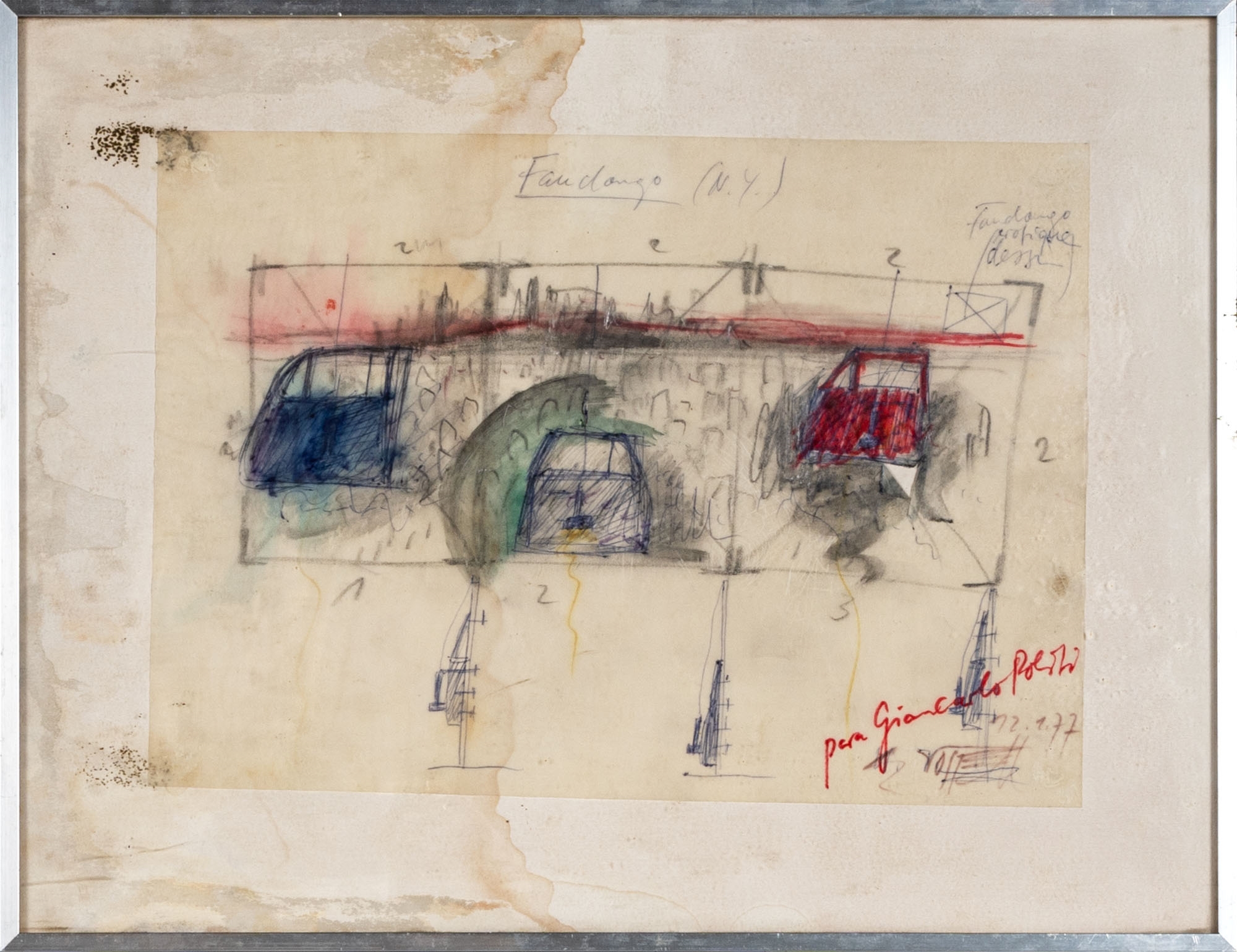 Artwork by Wolf Vostell, Untitled, Made of Mixed Media On Tracing Paper Applied On Panel
