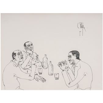 Conversation at the Tavern - Constantin Piliuță