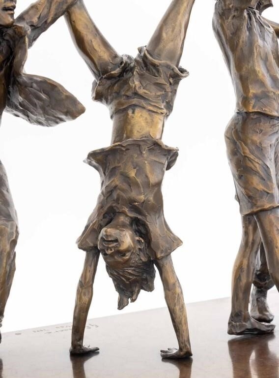 Artwork by Glenna Goodacre, Olympic Wannabes, Made of Patinated Bronze