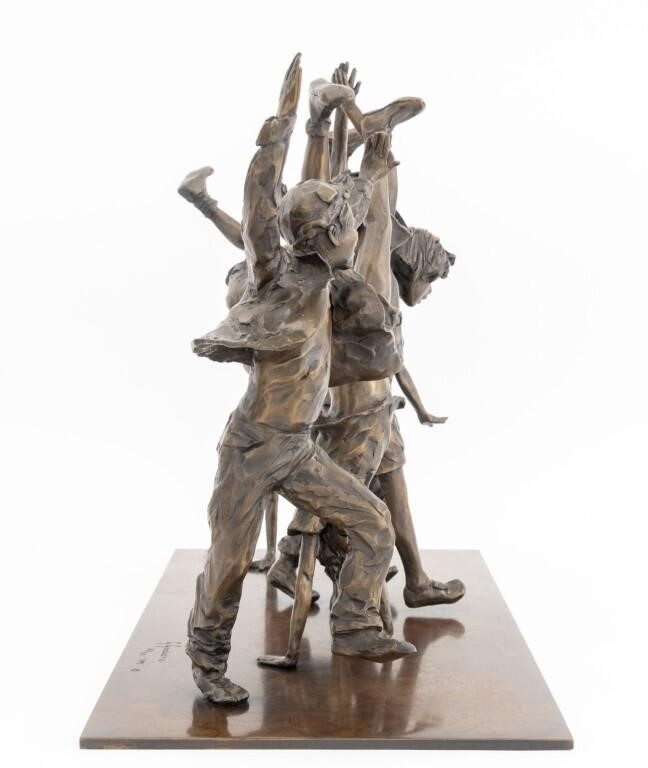 Artwork by Glenna Goodacre, Olympic Wannabes, Made of Patinated Bronze