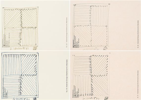 Mixed lot of 4 drawings by Sol LeWitt, 1993
