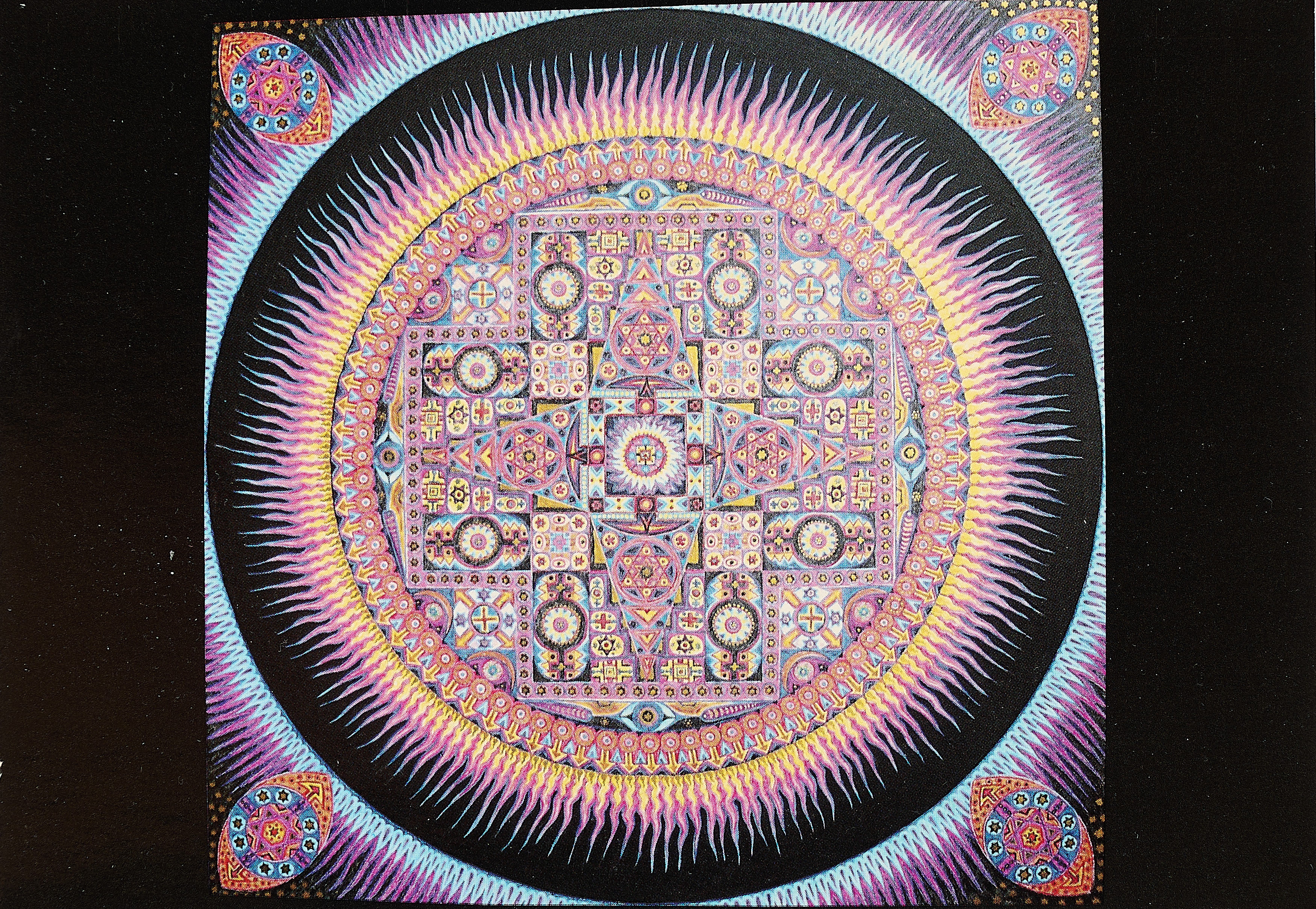 Artwork by Sol LeWitt, Mixed lot of 4 drawings, Made of Ink On Postcard Verso