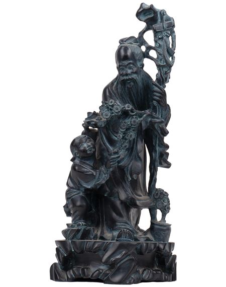 Immortal and child sculpture by Chinese School, XXe siècle