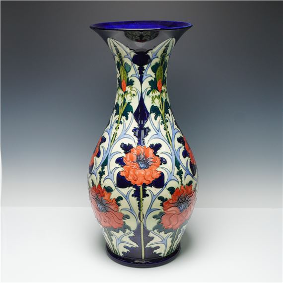 Large Moorcroft by Rachel Bishop Floor Vase, Poppy - Rachel Bishop