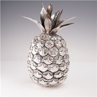 800 Silver Pineapple Jar w/ Lid - Mario Buccellati