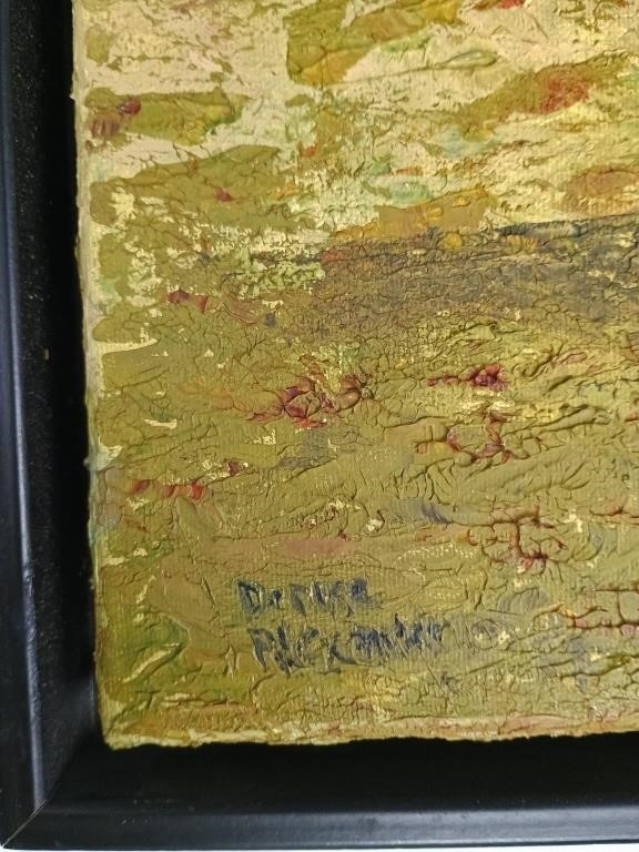 Artwork by Alexander Denis, Walking in the rain, Impasto Oil, Made of Impasto Oil On Canvas