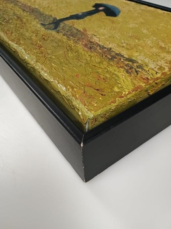 Artwork by Alexander Denis, Walking in the rain, Impasto Oil, Made of Impasto Oil On Canvas