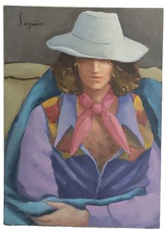 Woman with White Hat