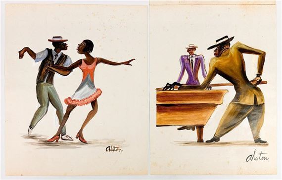 Dancers and Pool Players - Charles Alston
