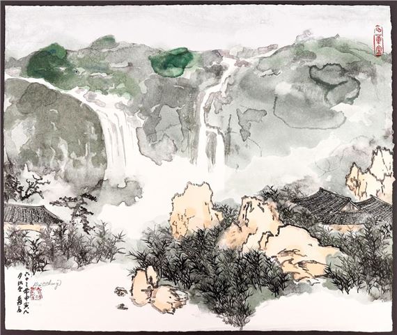 Temple in the Mountains - Zhang Daqian