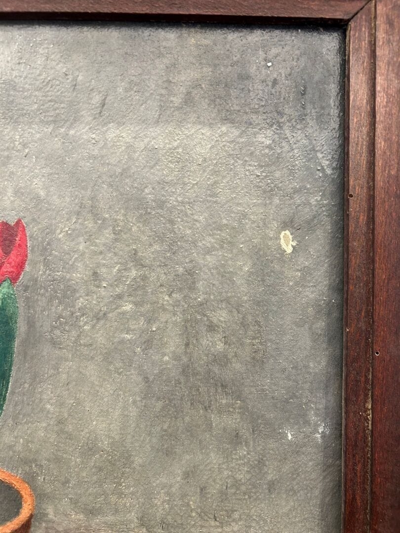 Artwork by Sei Koyanagui, Tulips in a pot, Made of Oil On Canvas