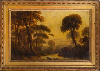 Buffalo rising from the water - Frédéric Bourgeois de Mercey