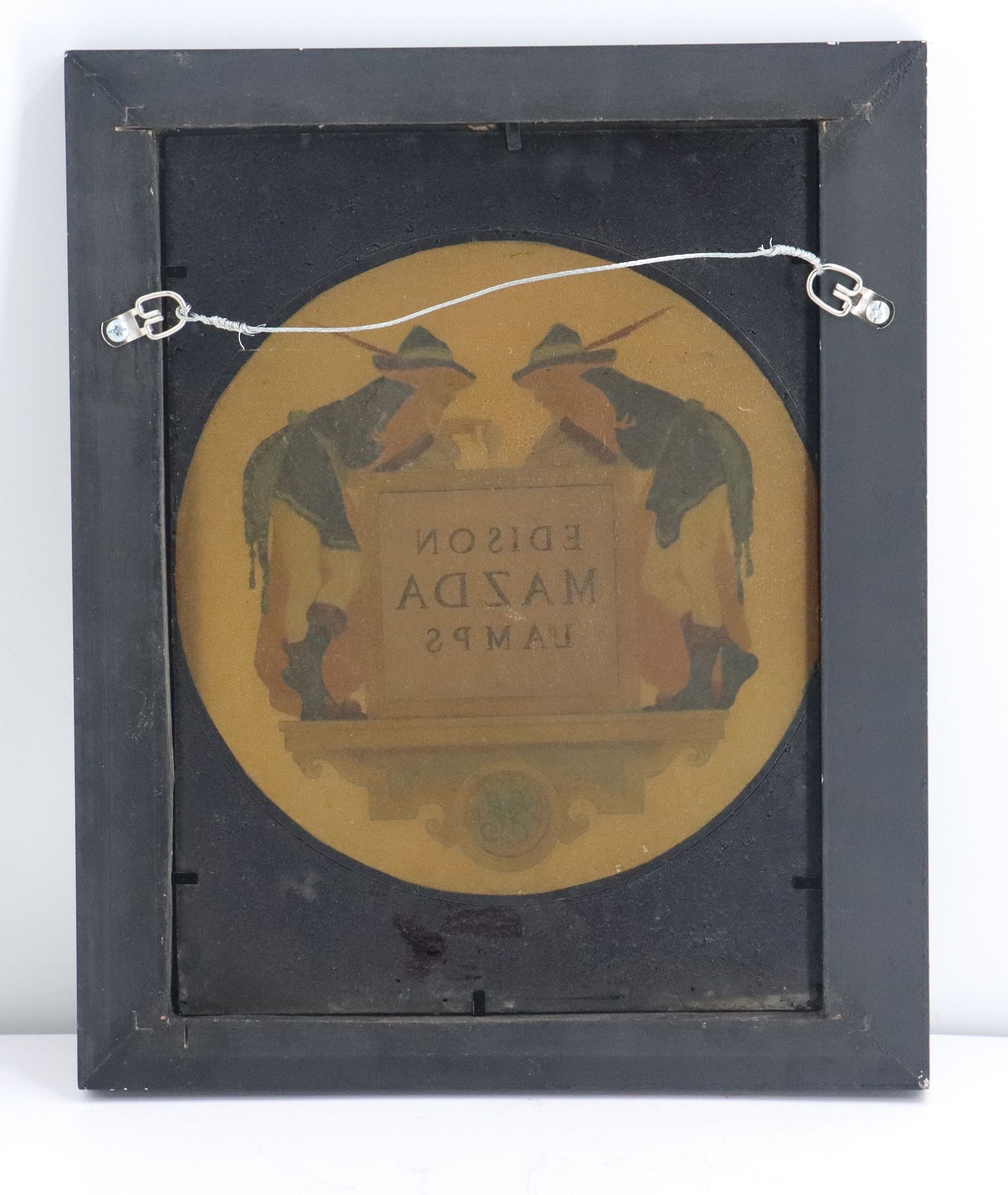 Artwork by Maxfield Parrish, Maxfield Parrish Designed Mazda Lamps Advertising on Glass, Made of Advertising On Glass