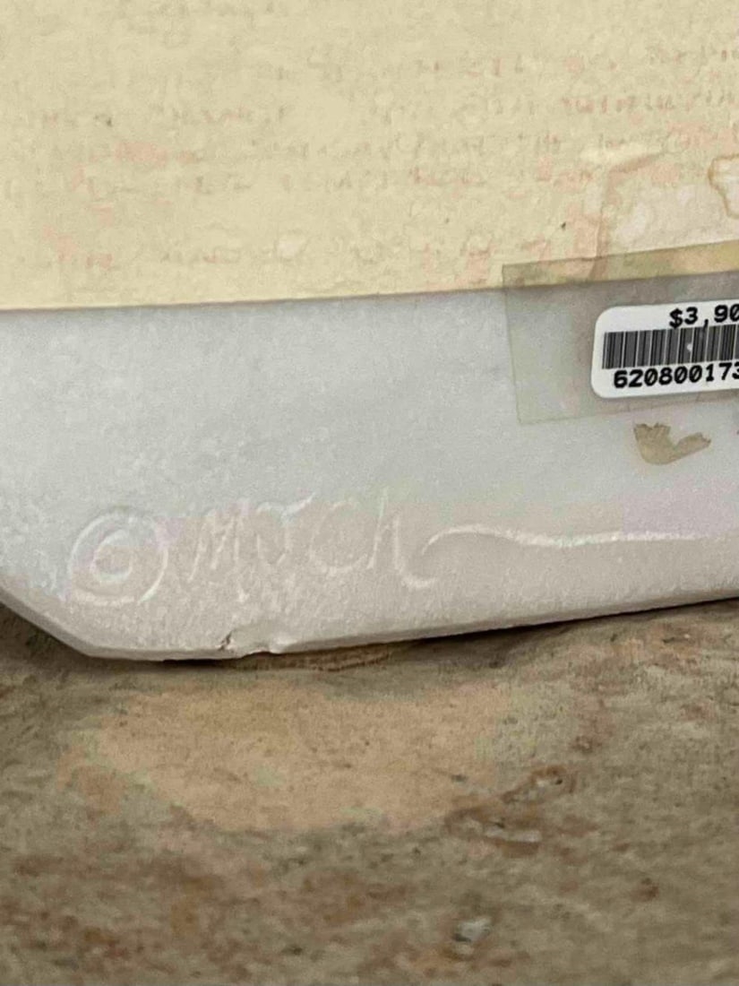 Artwork by Michael J. Chee, Woman With Butterflies, Made of Marble & Turquoise