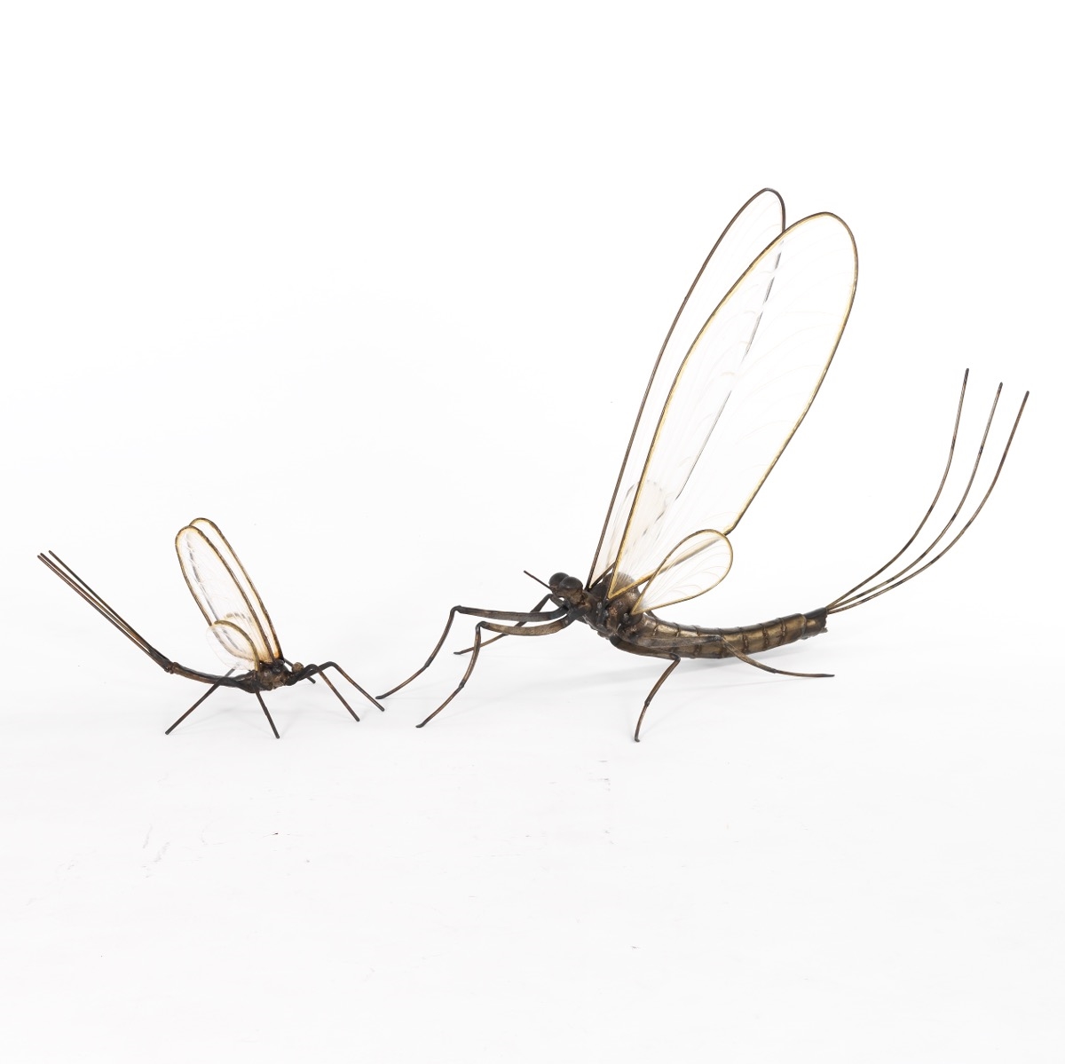 Artwork by Bill Secunda, Mayfly, Made of Patinated Iron And Plexiglass