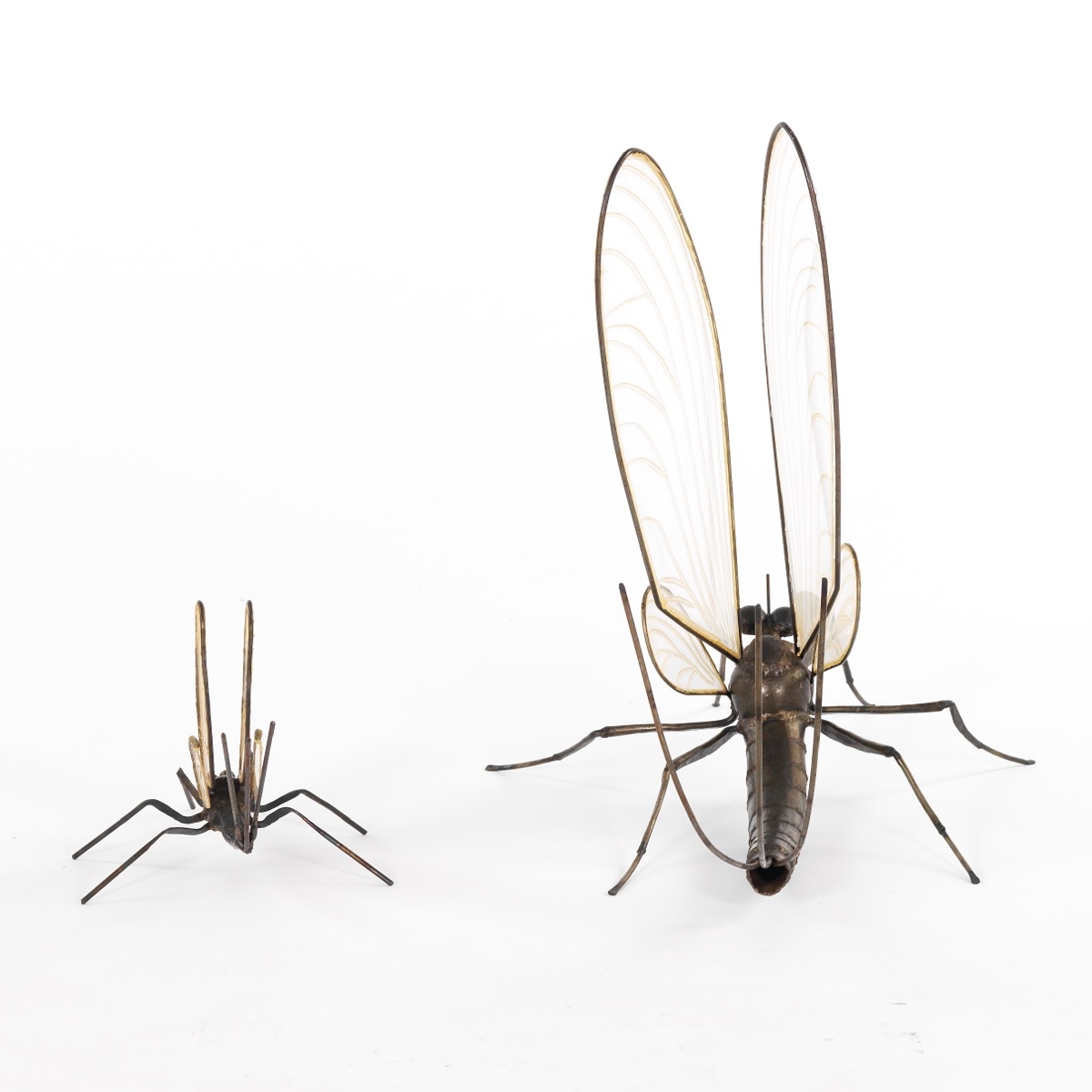 Artwork by Bill Secunda, Mayfly, Made of Patinated Iron And Plexiglass