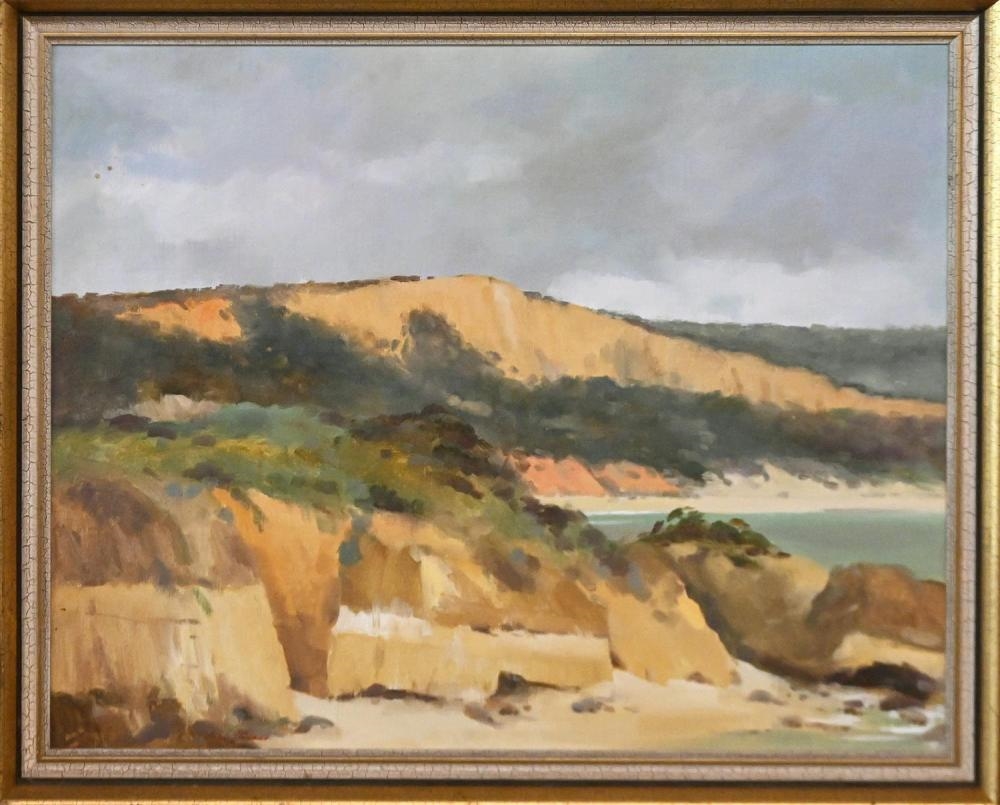 Artwork by Peter Glass, COASTAL SCENE, Made of Oil On Canvasboard