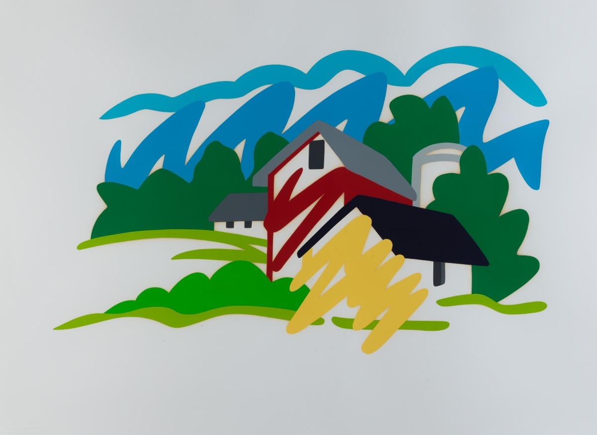 Artwork by Tom Wesselmann, House and Barn in the Distance, Made of Screenprint On Arches 88 Paper