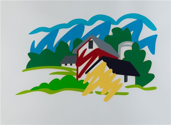 House and Barn in the Distance - Tom Wesselmann